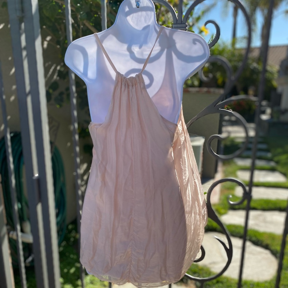 Blush Pink Airy Halter Top Sleeveless blush color - Picture 3 of 5